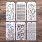 DIY Decorative Stencil Template for Scrapbooking Painting on Wall Furniture Crafts,Set of 6 (Seamless Leaf)