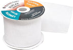 Mandala Crafts White Burlap Ribbon 3 Inches Wide Jute Ribbons for Crafts - 20 Yds Roll Rustic Burlap Wrap Trim Ribbons for Wreaths Bows Wedding Party Decoration