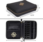 ENHANCE RPG Organizer Case - DnD Binder with Built-in Character Sheet Holder and Erasable Scribe Panel, Dice Rolling Area, Removable Pen Pouch, Miniature Foam Tray, Wrist Strap