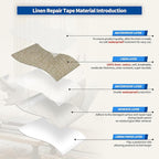 KING MOUNTAIN Linen Repair Patches, Self-Adhesive Linen Fabric Patches, 4 X 63 inch Extra Size, Multi Color, Can be Used for Linen Sofa Repair and Linen Clothes Repair (Cocoa Color)