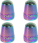 J.CARP 4Pcs Sewing Thimble, Dazzle Color Sewing Thimble Finger Protector, Finger Shield Fingertip Thimble Sewing Quilting Craft, Accessories DIY Sewing Tools