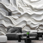 AFZEVEB-3D Stereo Relief Lines Living Room Background Wallpaper Mural 114"x74"(Not Peel and Stick)