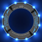TOSY Flying Ring - 16 Million Color RGB or 12 LEDs, Super Bright, Lost Mode, Auto Light Up, Camping Essentials for Kids/Teens/Boy/Girl, Safe & Soft, Waterproof, Pool/Beach Games, Lightweight Toy