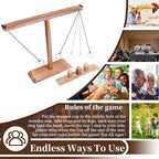 Ring toss Game, Large Base Hook and Ring Game, Hook and Ring Throwing Game for Adults Kids, Family-Friendly Indoor Holiday Fun or Outdoor Patio Games