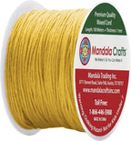 Mandala Crafts 1mm 109 Yards Light Gold Cotton Waxed Cord for Jewelry Making Bracelet Cord Waxed String - Beading String Thread Jewelry Cords for Necklaces String