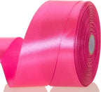1 1/2 Inch Rose Red Solid Satin Ribbon, 50 Yards Craft Fabric Ribbon for Gift Wrapping Floral Bouquets Wedding Party Decoration