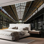 wall26 Industrial Interior of an Old Factory Building Removable Wall Mural | Self-Adhesive Large Wallpaper - 132x144 inches