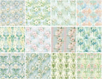 Vintage Green Floral Scrapbook Paper Pad Color Patterned Paper 6×6,24 Sheets Single-Sided Flower Scrapbooking CardStock Papers Pad for Holiday Cardmaking DIY Origami Journaling.