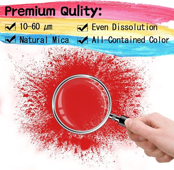 Mica Powder - 60g Mica Powder for Epoxy Resin - Pearl Pigment Powder Dye for Resin/Eye Shadow/Soap Making/Nails/Bath Bombs etc. (Pink)