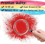 Mica Powder - 60g Mica Powder for Epoxy Resin - Pearl Pigment Powder Dye for Resin/Eye Shadow/Soap Making/Nails/Bath Bombs etc. (Pink)