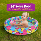 Gamie Duck Pond Matching Carnival Game for Kids, 36" x 6" Inflatable Pool & 20 Plastic Ducks with Numbers, Water Outdoor Game for Kids, Fun Memory Game for Backyard, Birthday Party Field Day Games