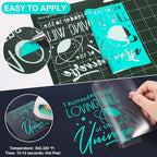 VINYL FROG Heat Transfer Vinyl Roll HTV Vinyl - 12" x12ft Turquoise Iron on Vinyl for T-Shirts, Heat Press Vinyl for DIY Craft Designs (Turquoise)