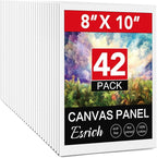 Canvases for Painting 8x10 Inch, 42 Pack Blank Painting Canvas Boards for Painting Supplies-Cotton Canvas Panels Acid-Free Primed for Oil Paint,Watercolor, Acrylic Paint, Gouache and Tempera.