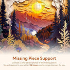 masseruon Round Puzzles for Adults 1000 Pieces-Naturelish Puzzle-26.6x26.6in Jigsaw Puzzles with HD Matte Finish-Hard Impossible Difficult for Adult-Challenging Gift for Puzzle Lovers