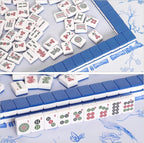American Mahjong Tile Set with 166 Navy Blue Back Tiles (1.2”, Tiles Only)