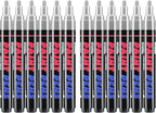 Silver Paint Pens Paint Markers - 12 Pack Permanent Quick Dry Waterproof Marker Pens for Rocks Wood Fabric Plastic Canvas Glass Mugs Metal Tire Stone