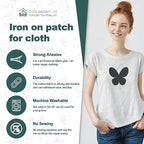 Iron on Patches for Clothes, 8 Pieces Patches for Cloth, 100% Cotton Fabric Patches for Clothing, Bag, Hat Repair, Clothing Repair Decorating Kit 3.7" by 4.9" (9.5 cm x 12.5 cm, Dark Grey)