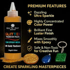 BALTIC DAY 10 Color Glitter Pigment Paste for Epoxy Resin, Mica Metallic Resin Pigment Set, Epoxy Colorant for Epoxy Art, Jewelry Making, Tumblers, Crafts & DIY Art Supplies Kit