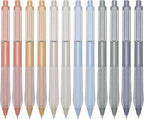 Gel Pens 0.5mm Point Pen Black Ink Smooth Writing Retractable Pen for Office,School Supplies,12-Count (Silver clip)