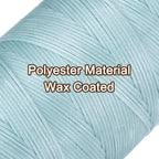 Uxcell 150D 0.8mm Flat Waxed Polyester Leather Sewing Thread, Dark Blue, 284 Yards (260m), 1 Roll