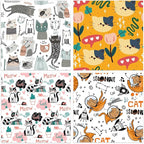 48 Sheets 24 Designs Scrapbook Paper Pad, 6"×6" Single-Sided Decopodge Craft Cardstock Paper,Scrapbooking DIY Decorative Background Cardmaking Supplies.Cat's Life&Flowers