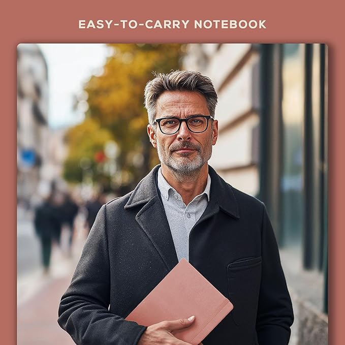 Beechmore Books A5 Sketch Book – 5.8"x8.3" Premium Vegan Leather Hardcover Sketchbook, 96 Thick 300gsm Perforated Ivory Pages, Ideal for Sketching, Watercolor & Mixed Media, Includes Back Pocket
