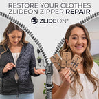 ZlideOn Zipper Pull Replacement - 1pcs, Black, Normal (L) - 5A - Instant Zipper Replacement Slider for Metal Zippers