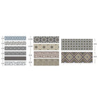 12 Rolls Exotic Charm Washi Tape Set Floral Arts Adhesive Tapes Geometric Garden Decorative Masking Tape Sets for Craft, Kids, Scrapbook, DIY, Gift Wrapping (Inked Gold)