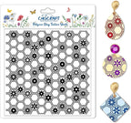 CHGCRAFT Honeycomb Pattern Polymer Clay Texture Sheet Flowers and Hexagonal Silicone Texture Mat for Polymer Clay Making Earrings Jewelry DIY Crafts 5.5 × 5.5 Inch