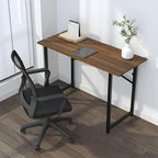 Folding Computer Desk 47 inch Writing Gaming Computer Camping Table, No Assembly Required Home Office Desk, Espresso