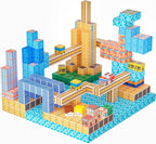 Magnetic Blocks, Modern City Edtion, Magnetic Building Cubes Boys & Girls Toys Age 3-5 4-8 5-7 Sensory Gift for Kids，Magnets Cubes，Upgraded STEM Gift, 1.2 Inches,
