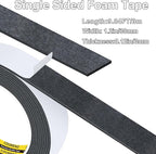 EVA Single-Sided Adhesive Foam Tape, Single-Sided Sealing Strip Foam Pad Sponge Tape Window Weatherproof, Self-Adhesive Insulation Sealing Tape 1.2inX9.84FT