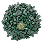 Yoption 360Pcs Olive Green Sealing Wax Beads, Hexagon Wax Seal Beads with 4Pcs Tea Candles and 2 Spoons for Wedding, Christmas, Gift, Envelopes