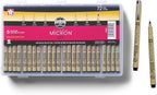 SAKURA Pigma Micron Fineliner Pens - Archival Black Ink Pens - for Writing or Drawing for Artists, Crafters & DIY Gifts Projects - Assorted Point Sizes - 72 Count