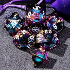 Black Eye of Mystery Liquid Core DND Dice Set – Unique Resin Dice Set for Dungeons & Dragons – Third Eye Dice Set for D&D Gifts