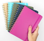 PAPERAGE Graph Paper Spiral Notebook & Journal, (Navy), 160 Pages, Medium 5.5 inches x 8 inches - 100 GSM Thick Graphing Paper, Hardcover, Double-Wire Grid Spiral Notebook