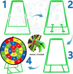 Large Dart Board for Kids, Kids Double-Sided Dart Board with Sticky Balls and Darts, Indoor/Outdoor Sport Fun Party Play Game Toys, Gifts for 3 4 5 6 7 8 9 10 11 12 Year Old Boys Girls