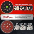 100PCS 5 inch Silicon Carbide Sanding Discs 600 Grit, Wet Dry Orbital 5 Sander Hook and Loop Sandpaper Disc, Best for Metal,Automotive,Wood Polishing