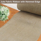 8" Wide Natural Burlap Fabric Roll - 10 Yards Jute Ribbon for Gift Wrapping, Wedding Decorations, Rustic Crafts, Wreaths & Home Decoration (20cm Wide)