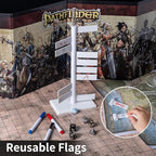 Kalami Initiative Tracker for DND, 12 Rotating Acrylic Flags Turn Tracker for D&D 5e, Pathfinder and Other Tabletop RPG, Perfect DM Gift