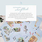 Blue Alice Adventures in Wonderland Playing Cards & Washi Tape Set - Stickers, Scrapbook Supplies, Crafts, Planner Accessories, Party Decor, Waterproof Card Games for Adults, Kids, Family & Travel