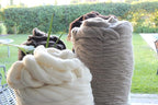 Chunky arm Yarn 8 lb XXL Natural Color un-Dyed Wool roving arm Knit Projects Spinning Felting Blankets and Tapestry (Gray 8 lb)