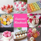 JDH 3 PCS Tulip Flower Silicone Molds 3D Floral Resin Candle Soap Mold,Candle molds for Candle Making for DIY Resin Crafts,Cake Decoration,Flower Fondant & Home Decor Casting