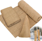 Buryeah 40 Inch x 72 ft Burlap Fabrics Roll Natural Jute Burlap Tree Wraps Protector Winter Frost Plant Blankets Cloth Weed Barrier Fabric Garden Plants for Winter Outdoor Trees Shrubs Party