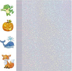 Holographic Sticker Paper, 24 Sheets Transparent Holographic Laminate Vinyl Sheets Self Adhesive, Clear Overlay Lamination Sticker Film for Stickers DIY Crafts, Dots Patterns - 8.5x11 Inch