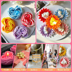 JDH 2PCS Flower Candle Molds,Heart Rose Candle Mold,3D Angel Baby in Sunflower Silicone Mold soap Silicone Molds for Home Decor Mother's Gift Baby Shower Wedding Decor