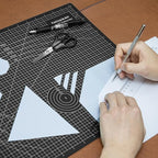 Falling in Art Self Healing Cutting Mat, 18x24" Cutting Mats for Sewing, Double-sided 5-Ply Fabric Cutting Board for Crafting, Quilting and Sewing Projects, Black