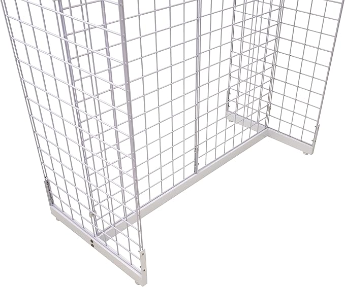 Gridwall Joining Clip Connectors for Grid Panels, Powder-Coated or Chrome Plated Steel (Quantity 20) (20, White)