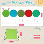 Sensory Wall Panel for Kids, Sensory Toys for Wall ＆ Floor, Sensory Mats for Autistic Children and Toddlers, Wall Busy Board Sensory Room Must Haves (Caterpillar)