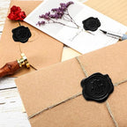 Nuanchu 15 Pcs Glue Gun Sealing Wax Sticks Retro Vintage Wax Sticks for Seal Stamp and Letter for Wedding Invitations Card Envelope Christmas Holiday Gift Ideas(Black)